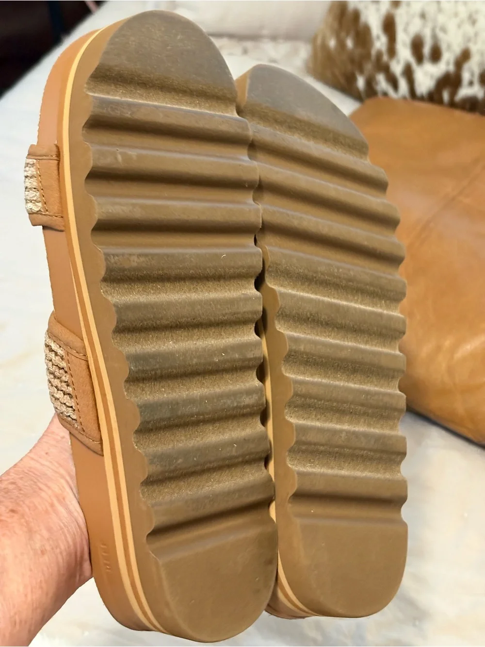 Reef Ladies Brown Cork Slide Sandals Ladies 10